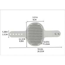 Pet Bath Brush, Dog Massage Brush, Cat Hair Removal Gloves, Pet Grooming Tools, Silicone Pet Brush, TPR Soft Bristle Brush, Adjustable Wrist Strap, Gentle Combing, Hair Cleaning, Bath Brush, Dog And Cat Hair Removal Device, Bath Time, Pet Hair Care, Skin-Friendly. - Multicolor - View 2