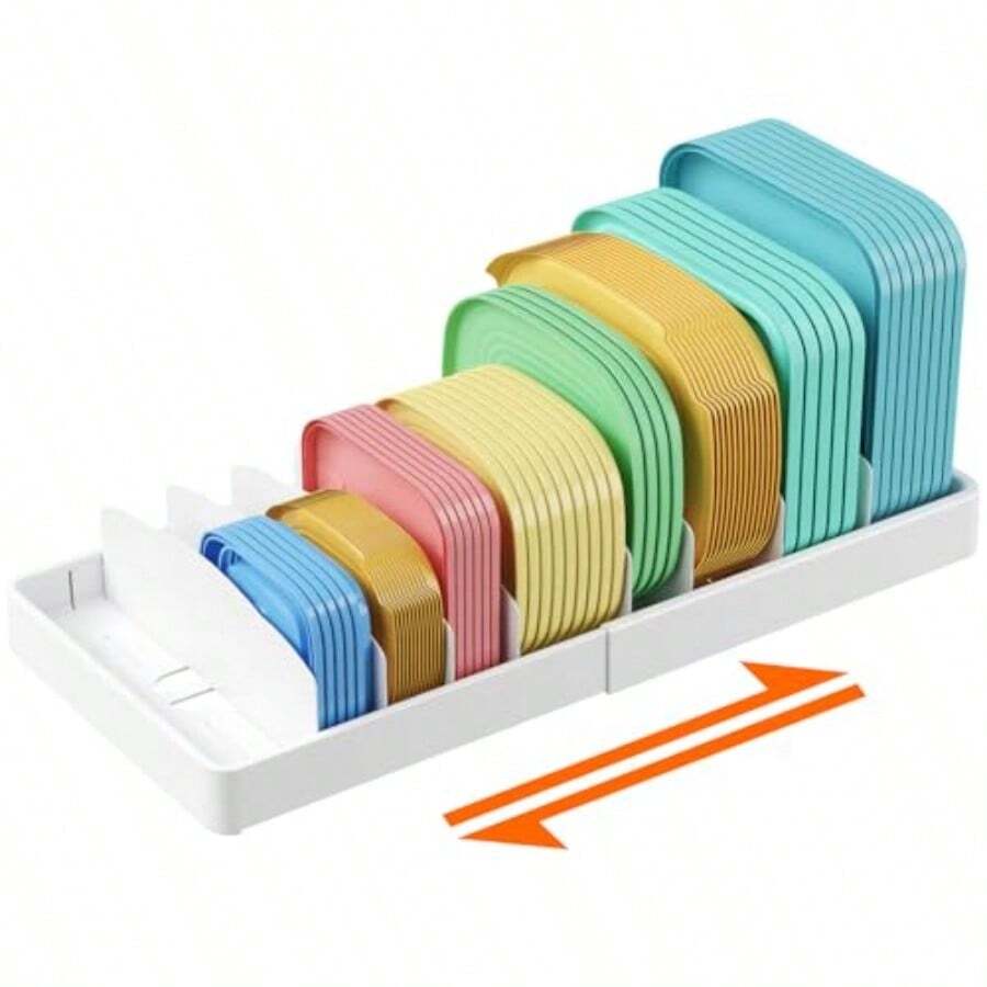 zxxLifewit Organizadores de Tapas y Almacenamiento Paquete de 1 34-61  Disores de Tapas de Contenedores de Alimentos Grandes Austab Dentro  Gabinete para Enera de Cocina/Despensa Blancoorganizador de cocina - Blanco - Ver 1