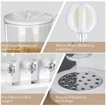 2-Liter White Grain Dispenser Bucket With 3 Measuring Cups, Unbreakable Food Storage Container For Rice, Flour, Cereal & Pet Food, Kitchen Pantry Organization - White - View 8
