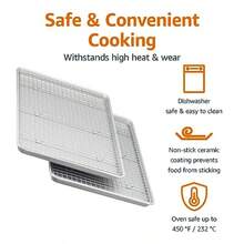 muebles Basics Nonstick Baking Sheet and Cooling Rack Set Half Sheet Size- 2 Pack - plateado - Ver 2
