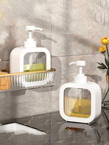 Press-Type Body Wash, Dishwashing Liquid, Shampoo, Empty Bottles, Lotion, Bulk Replacement Bottles, Transparent One Bottle - White - View 5