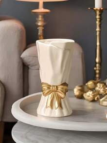 Bình hoa WLGRANJIA Bow, Bình trang trí nhà màu trắng, Bình hoa phong cách Bohemian màu trắng, Bình hoa lý tưởng để đặt trên kệ. - Nhiều màu - Xem 6