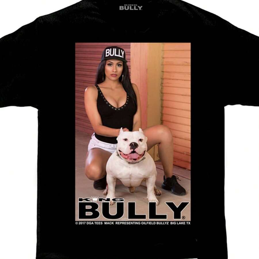 Camiseta King Bully Brand Mack Pit Bull Homies Sexy DGA Angels - Negro - Ver 1