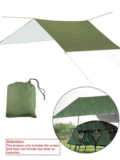 Lightweight High Quality Camping Hammock Rain Fly Tent Tarp | Waterproof Backpacking Shelter, Sun Sail Shade Canopy & Multipurpose Outdoor Travel Essential For Beach, Garden, Picnic, Hiking | Perfect For Family Vacation, Spring Break Trips, Music Festival, Survival Gear, Emergency Shelter