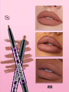 MISSLYN-Whisper Secret 二合一唇线笔/唇膏，哑光双头唇线笔，柔滑哑光唇膏，哑光唇妆套装（含唇线笔），持久防水24小时持妆，唇线笔/唇膏组合 - #06 - 查看 6