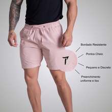 Kit Of 3 Men's Denim Twill Shorts, Premium Men's Bermuda Shorts - 米色/藏青色/粉紅色 - 查看 4