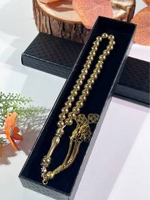 1 pieza Juego de 33 cuentas de oración de piedra natural, artículo esencial para el Ramadán - Multicolor - Ver 6