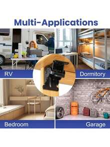 4个装90度折叠桌腿支架，带锁伸缩支撑支架，重型折叠支架，可折叠自锁铰链，带螺丝，适用于桌椅床腿脚 - A - 查看 8