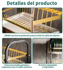 Escurridor Trastes BOWL RACK De Trastes Inoxidable 2 Niveles De mesa. Posee 2 niveles. Dimensiones: 25cm de ancho x 40cm de largo x 40cm de alto. - Multicolor - Ver 4
