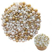 Mezcla de Sprinkles, Perlas, Rods y Confetti Comestibles para Decoración de Postres y Repostería – 100 g. - Bautizo - Ver 5