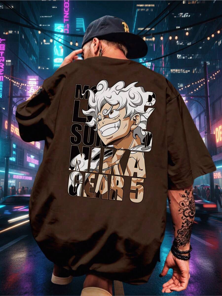 Gears 5 Anime Manga Japanese Otaku Nerd Straw Hat T-Shirt, 100% Premium Cotton, Various Colors, Streetwear, Fast Shipping, Promotion - 鏽棕色 - 查看 1