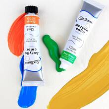 欣博文12色油画颜料套装 - 12毫升管装，色彩鲜艳，质地顺滑 - 油画套装，美术用品，适合初学者和学生 - 理想的返校礼物，完美的文具，适用于画布、纸张、木材，可用于DIY艺术和绘画项目 - 12色 - 查看 10