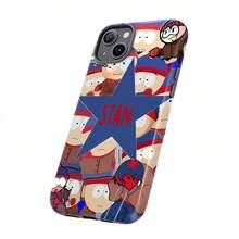 Muchos fans de South Park formando una estrella. Esta elegante funda es compatible con iPhone 17, 16, 15, 14 Pro Max, 13, 12, 11, XR y XS Plus. Fabricada en TPU flexible, resistente a golpes y arañazos, ofrece una excelente protección contra caídas y un agarre cómodo. Es un regalo ideal para familiares, amigos y seres queridos, y una opción perfecta para festivales. - Blanco - Ver 2