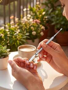 14.5cm Stainless Steel Double-Ended Ear Wax Removal Spoon, Professional Ear Cleaning Tool - Multicolor - View 4