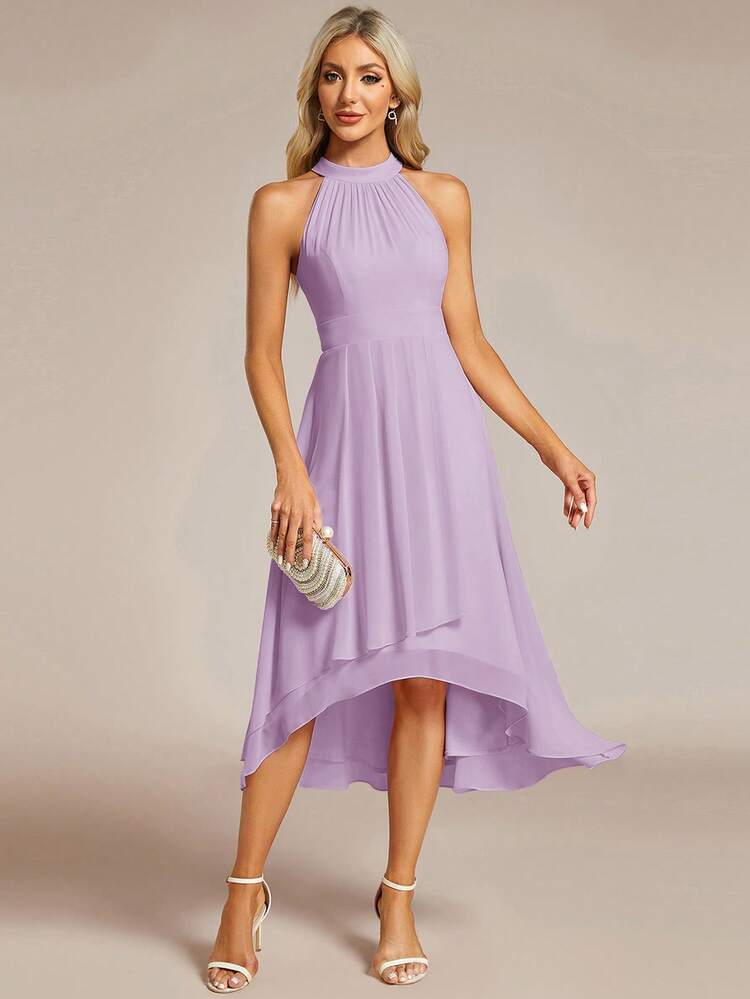 high low purple bridesmaid dresses Customizable Light Purple Mermaid lilac satin bridesmaid dresses with Side Slit, Sweep Train, Ruched Sweetheart Neckline, and Plus Size Maid of Honor