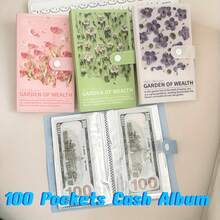 1pc Wealth Garden Coin Collection Book, (Outer Shell PVC + Inner Pages PP), Double-Sided 50 Sheets, Can Store 100 Antique Coins - One Size - View 2