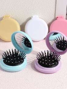 1/3/5pcs Creative Dual-Use Foldable Portable Inflatable Hair Brush Comb - Multicolor - View 1