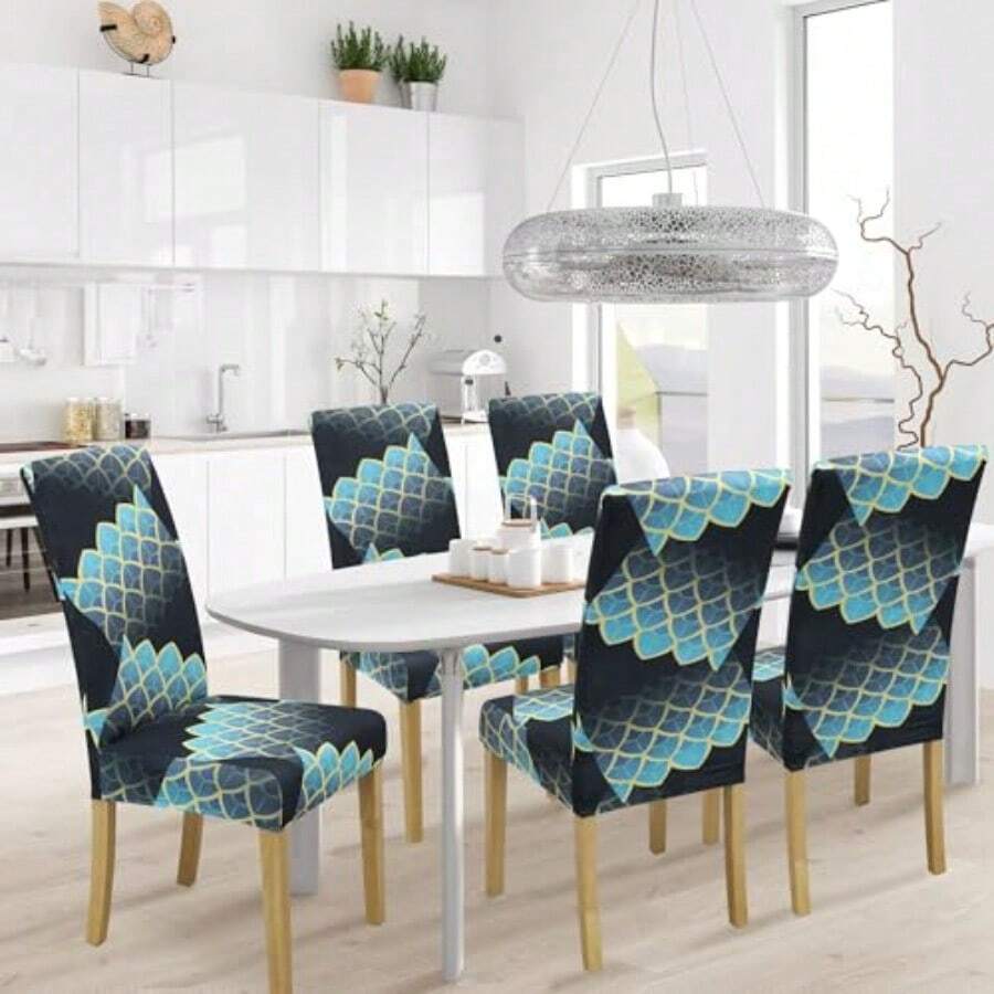 Funda para Silla de Comedor Juego de 2 Fundas para Sillas de Comedor Funda Elástica para Silla de Cocina Funda Lavable para Silla de Comedor Fundas Protectoras para Sillas Parsons para - 2 piezas - Ver 1