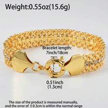 女士时尚水晶手链，适合作为情人节礼物 - 金色 - 查看 13