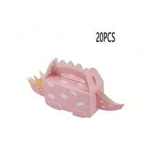 20/6 sztuk 3D pudełko prezentowe z dinozaurem, pudełko na dekoracje imprezowe z motywem dinozaura, odpowiednie na przyjęcia urodzinowe, świąteczne i rodzinne - Wielokolorowe - Zobacz 17