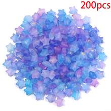 200pcs/Pack Acrylic Translucent Gold-Plated Pentagram Beads - Shiny Smooth Matte Surface Transparent Star Shaped Beads, Suitable For Handmade Crafts, DIY Bracelets, Necklaces, Earrings, Jewelry, New Year Gift Making Materials - Multicolor - View 11