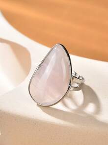 1pc Natural Crystal & Stone Open Ring, Suitable For Daily Wear By Men And Women - Multicolor - View 14