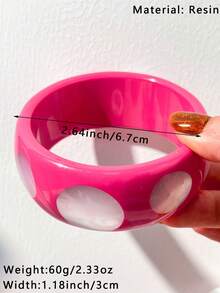 1件奢华镂空花朵手镯，玫瑰粉色多元素串珠设计，适合女性日常佩戴，是送给朋友和母亲的理想珠宝礼物。 - 多色B - 查看 15