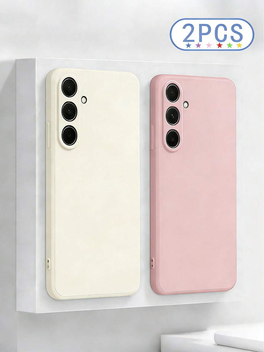 Bộ 2 ốp lưng điện thoại chống rơi tối giản màu trơn, tương thích với Samsung Galaxy S25/S25 PLUS/S25 Ultra/A16/A36/A26/A56/A50/A12/A32/A52/A72/A51/A21S/A13/A14/S24/S24 PLUS/S24 Ultra/S20/S23/S22/A53/S20 FE/S21, 11/12 Pro/12/12X/13 Pro/14 Pro/15 Pro/X3 Pro, và Redmi 10/9/Note 9/12C/Note 11 Pro/Note 8 Pro/9C/9A (phiên bản quốc tế, không phải phiên bản nội địa). - Nhiều màu - Xem 1