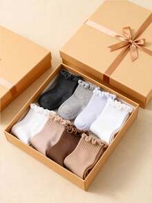 20/10/5 đôi tất cổ ngắn ren bèo nhún cho bé gái, màu kaki, thích hợp cho mùa thu/đông, thời trang cho bé gái 0-3 tuổi, lý tưởng để mặc hàng ngày và làm quà tặng, tất lửng. - Nhiều màu - Xem 11