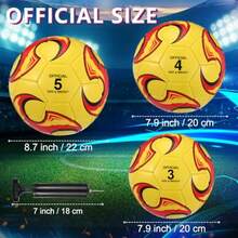 Superior Bronz Lunmon 6 Pcs Operation Christmas Soccer Ball Bulk With Pump Size 5/4/3 For Indoor Outdoor Sport Practice Competition Sport Training Accessories For School Supplies Youth Adults Gifts - Red Green Black Yellow Orange White - View 2