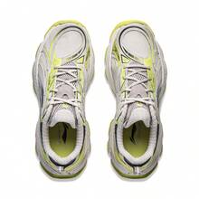 Zapatos casuales retro Y2K con suela gruesa Li-Ning STARLIT L2K para hombres, material de malla y ante, AGLW005 - ceniza de cocina - Ver 4