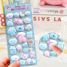 1pc High Quality 3D Soft Squeeze Cartoon Sticker Set, Made Of PP Material, Suitable For DIY Art, Scrapbooking And Crafts, Stress Relief, Decorating Phone Cases, Notebooks, Cute Handmade Supplies - Multicolor - View 9