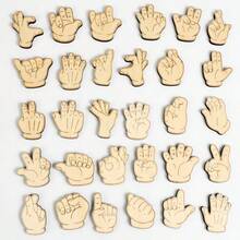 1 Set Wooden Hand Gesture Puzzle Game, Suitable For Children 3+ Years Old, Interactive Competitive Toy To Train Hand-Eye Coordination And Reaction Skills - Finger Puzzle - View 8