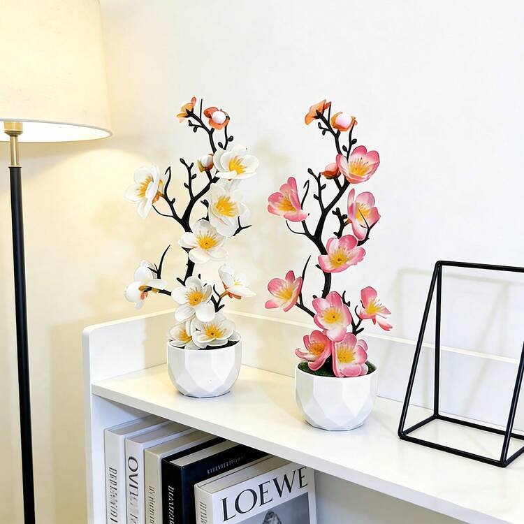 Planta de orquídea Phalaenopsis artificial, similar a la vegetación natural, sin maceta incluida, adecuada para colocación en interiores/exteriores como alféizar de ventana, balcón, entrada o sala de té, boda, decoración del hogar, decoración de la habitación, Pascua, dormitorio, sala de estar, floral, decoración de boda, planta falsa, flor artificial - Multicolor - Añade 4