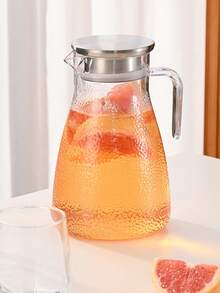 1PC New Design Cold Water Pitcher, High Temperature Resistant PC Plastic Jug, With Lid And Handle, Hammered Texture, Suitable For Hot And Cold Beverages, Perfect For Use In The Kitchen, Dining Room, Picnics, Etc. - Multicolor - View 7