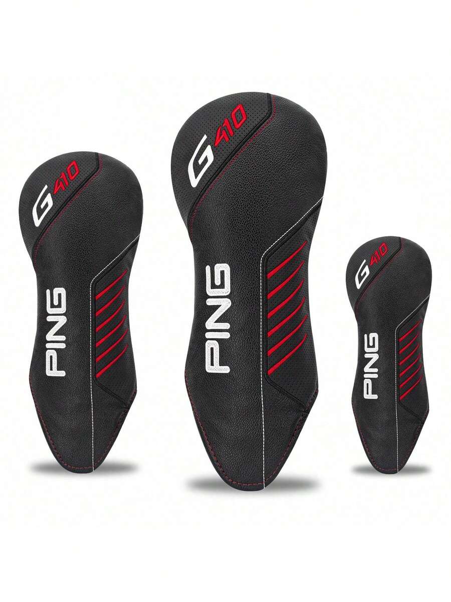 1pc Modern Digital Design Golf Club Head Cover - Vibrant Pattern In Black, Fits Drivers And Hybrids | Premium Gift For Discerning Golfers - Black - View 1