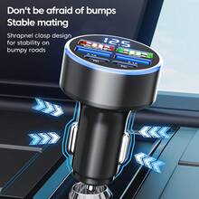 OLAF 四口 USB 车载充电器，带数字显示屏，快速充电适配器，兼容 iPad、安卓手机、笔记本电脑，设计小巧高效，随时随地便捷充电，是送给家人、朋友、孩子、生日、圣诞节、冬季的理想礼物。 - 均碼 - 查看 4