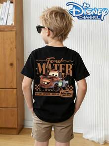 This Disney Cars-Themed T-Shirt Features A Design Of Mater The Tow Truck And Is Perfect For Boys And Girls To Wear During Holiday Parties, Family Gatherings, Outdoor Activities, Travel, And Visits To Disneyland. It Also Makes A Great Gift For Children. - 黑色 - 查看 2