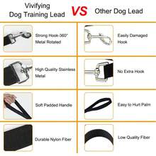 Long Line Dog Leash, 10m/32ft Nylon Training Lead For Dogs Tracking Training Obedience Lead Leash (Black) - Black - View 5