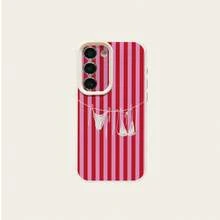 TPU Material Sweet Summer Girl Personalized Pink Striped Swimsuit Pattern Fashionable Phone Case Compatible With Samsung/A05s/A12/A13/A14/4G/A15/A21s/A23/A25/A32/5G/A34/A35/A50s/A51/A52/A53/A54/A55/A71/A72/A73/S10/S20FE/S20Ultra/S21Ultra/S22/S22Plus/S23/S24, Redmi 10C/12C/Note10/11/12/13/ProPlus/Note8/9Pro, Full Protective Soft Cover - White - View 5