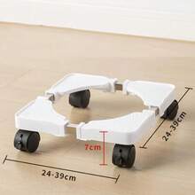 carrito organizadorAUNMAS Carrito de Plantas con Ruedas Soporte Ajustable para Plantas Caddy Universal para Plantas para Patio de Jardín Interior y Exterior - como en la foto - Ver 2