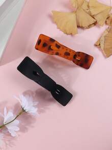 新款不对称蝴蝶结慵懒爪夹优雅发夹，蝴蝶夹发饰，简约发爪发饰 - 彩色 - 查看 8