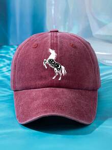 Șapcă de baseball personalizată pentru femei, cu imprimeu de cai și stele negre, mărime reglabilă, casual, la modă, stil învechit, potrivită pentru asortare zilnică, călătorii, plajă, petrecere, pescuit, cadou - Calul Lunii Stelare - Vizualizare 16