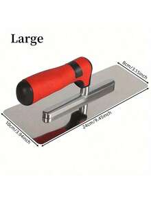 Stainless Steel Plastering Trowel Plaster Finishing Wall Tile Flooring Plaster Trowel Bricklayer Construction Tools - Stainless Steel Trowel With Red Handle - View 9