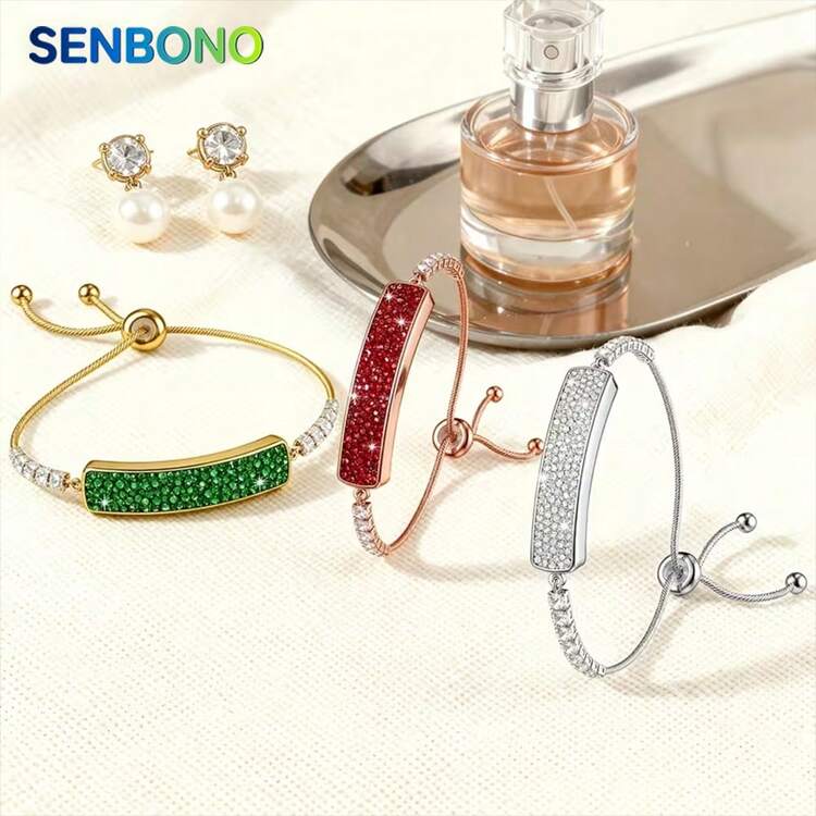 SENBONO Elegant Ladies Smart Bracelet, 5ATM Waterproof, Sleep & Fitness Tracker, Ladies Smart Bracelet With Sleep Monitoring, Activity Tracking, Compatible With IOS And Android, Perfect Gift - Multicolor - View 8