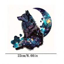 1片/2片/3片狼月图案布贴，耐用持久的热转印贴纸，适用于DIY T恤、卫衣、牛仔裤、连帽衫、背包、夹克、手提包、枕头等。 - L+S - 查看 4