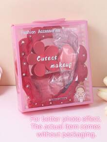 5pcs Women Sponge SPA Headband, Wristband Set With Large Flower Hair Clip, Hair Accessories Suit, Suitable For Party Gifts And Daily Use (For Better Photo Effect. The Actual Item Comes Without Packaging.) - Multicolor - View 2