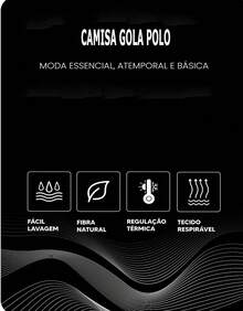 LUZZIAN camisa  polo masculino casual camiseta   confortável uniforme verão  premium nissan - Cinza - Visão 3