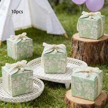 10 piezas/Paquete Caja de regalo para fiesta, Caja de regalo de boda, Caja de regalo de alta gama para dulces, galletas, adecuada para varios festivales - Multicolor - Ver 17