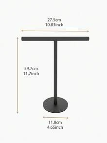 1pc Square T-Shaped Hand Towel Rack, Double-Heavy Bottom Seat - Independent Modern Bathroom Japanese Kitchen Hair Hand Towel Rack, Space-Saving Table Organizer Rack, Suitable Hand Towel Rack, Necklace Etc. Rack, Matching Small Space - Multicolor - View 2